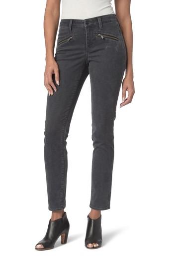 Women's Nydj Zip Pocket Skinny Chinos - Grey