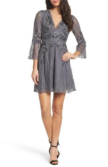 Women's French Connection Esme Shimmer Beaded Lace Dress - White