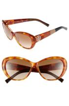 Women's Tory Burch 56mm Cat Eye Sunglasses - Black