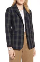 Women's 1901 Puckered Plaid Blazer - Blue