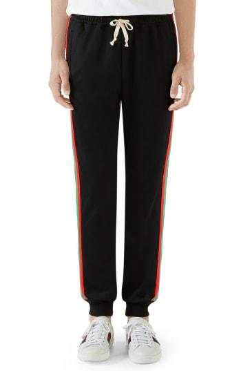 Men's Gucci Web Stripe Sweatpants - None