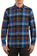 Men's Volcom Caden Plaid Flannel Shirt, Size - Blue