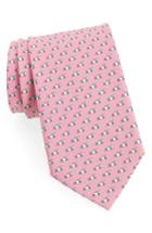 Men's Salvatore Ferragamo Race Car Print Silk Tie, Size - Pink