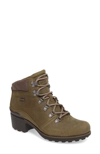 Women's Merrell Chateau Mid Lace Waterproof Bootie .5 M - Green