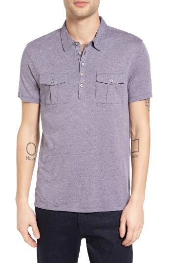 Men's John Varvatos Star Usa Pocket Polo - Purple