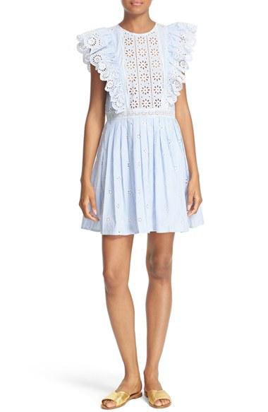 Women's Sea Exploded Eyelet Stripe Sundress