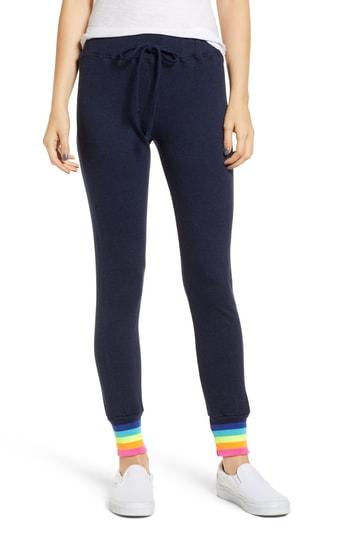 Women's Sundry Midnight Stripe Cuff Cotton Blend Sweatpants