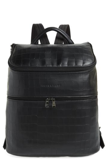 Longchamp Large Leather Backpack -