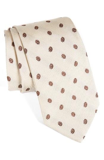 Men's Strong Suit Starburst Silk Tie, Size - Beige