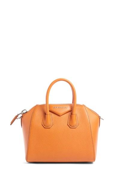 Givenchy 'mini Antigona' Sugar Leather Satchel - Brown