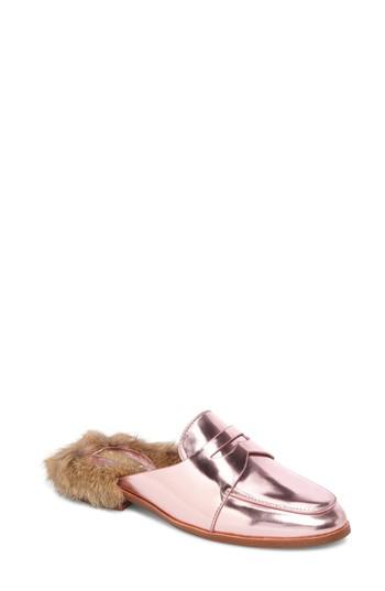 Women's Louise Et Cie Dugan Ii Genuine Rabbit Fur Mule .5 M - Pink