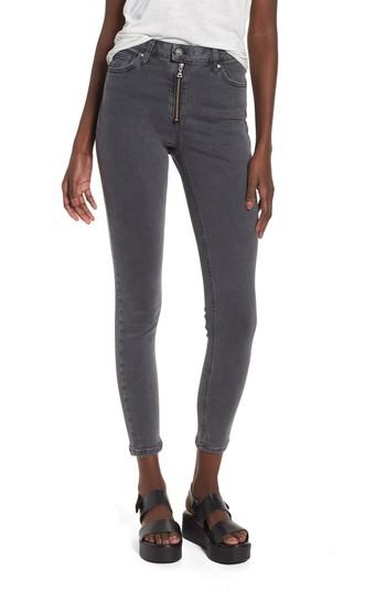 Women's Topshop Moto 'jamie' Zip Ankle Skinny Jeans