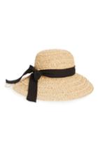 Women's Helen Kaminiski Classic Wide Braid Raffia Hat - Black