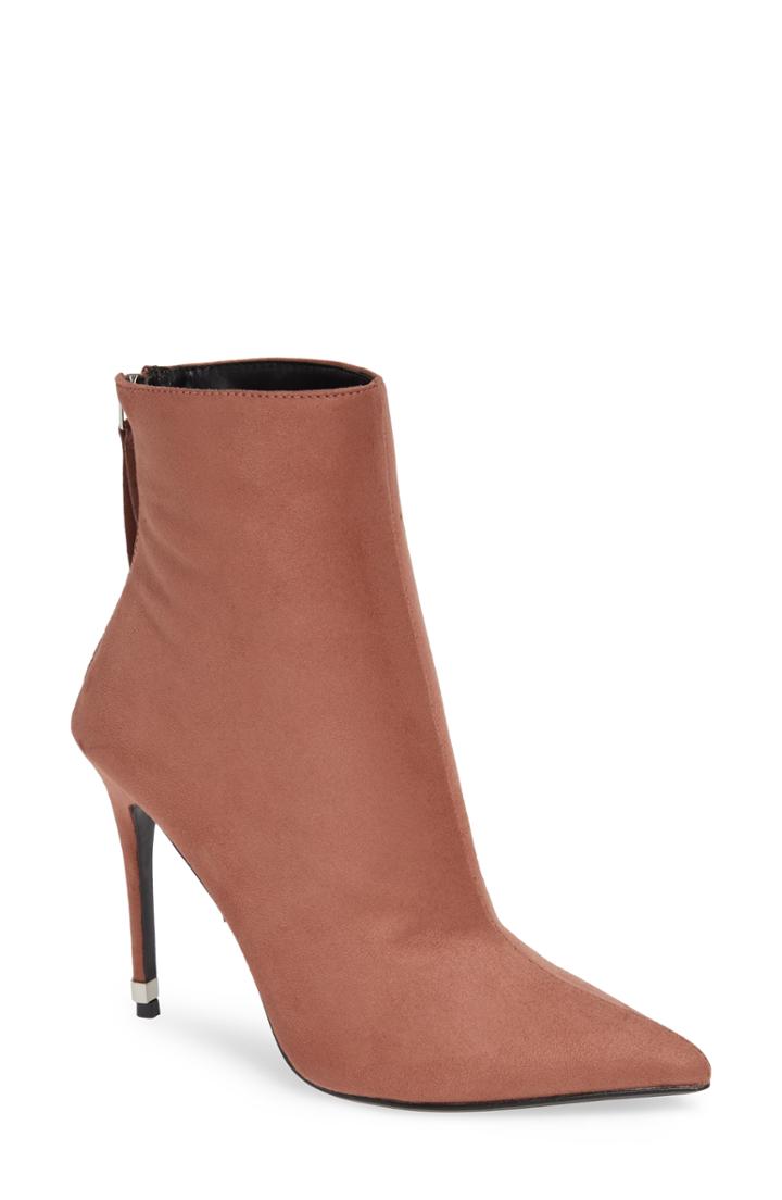 Women's Topshop Ella Heeled Bootie .5us / 37eu M - Pink