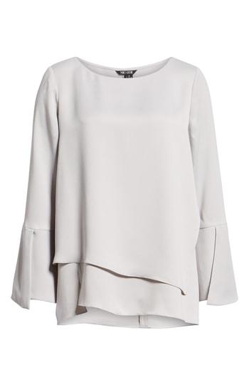 Women's Nic+zoe Wrapped Up Layered Blouse - Grey