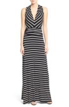 Women's Vince Camuto Stripe V-neck A-line Maxi Dress