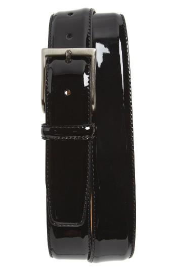 Men's Magnanni Patent Leather Belt - Black
