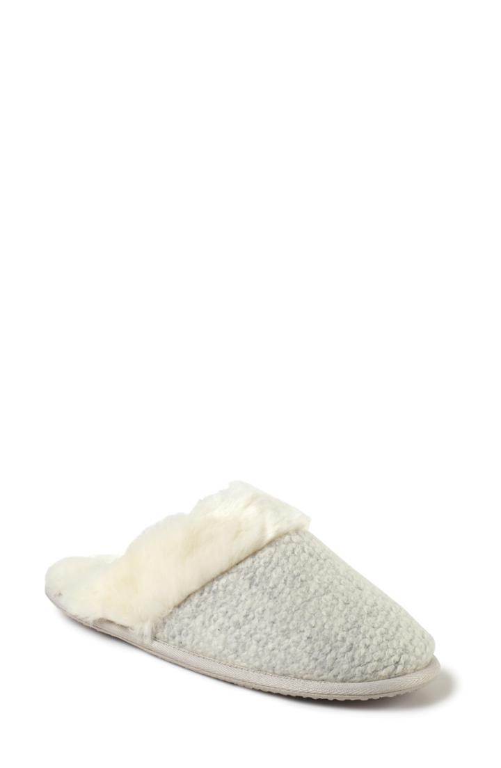 Women's The White Company Textured Felt Mule Slipper - Grey