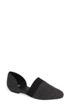 Women's Eileen Fisher Flute Pointy Toe Flat M - Black