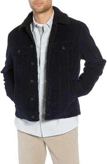 Men's Vince Corduroy Trucker Jacket - Blue