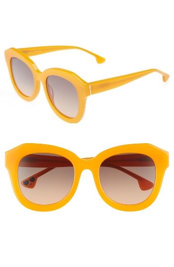 Women's Alice + Olivia Frank 52mm Geometric Sunglasses - Orange Crush