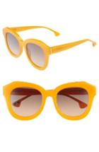 Women's Alice + Olivia Frank 52mm Geometric Sunglasses - Orange Crush