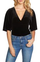 Women's 1.state Velvet Bodysuit - Black