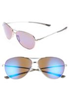 Women's Smith 'langley' 60mm Aviator Sunglasses - Silver/ Blue