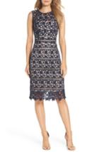 Women's Eliza J Sleeveless Lace Sheath Dress - Blue