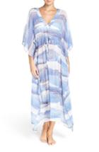 Women's Halogen Poetic Stripe Cover-up Dress, Size - Blue