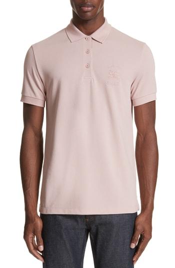 Women's Burberry Hartford Pique Polo, Size - Pink
