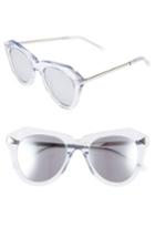 Women's Karen Walker One Star 50mm Retro Sunglasses - Clear With Silver