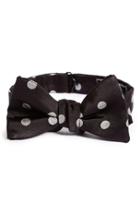 Men's David Donahue Silk Bow Tie, Size - Black