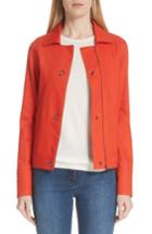 Women's St. John Collection Stretch Twill Jacket, Size - Orange