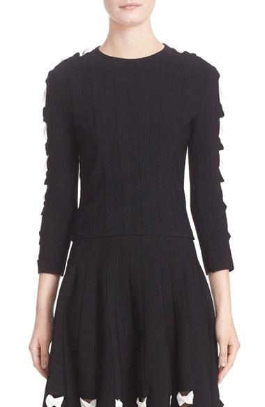 Women's Alexander Mcqueen Twisted Cutout Knit Top