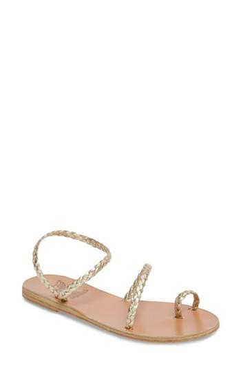 Women's Ancient Greek Sandals Eleftheria Sandal Us / 38eu - Metallic