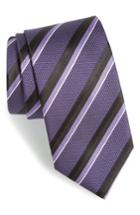 Men's Hugo Boss Stripe Silk Tie, Size - Purple
