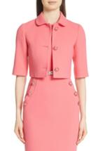 Women's Michael Kors Stretch Wool Crop Jacket - Pink