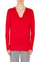 Women's Akris Punto Trompe L'oeil Wool Sweater - Red