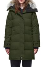 Women's Canada Goose Shelburne Genuine Coyote Fur Trim Down Parka, Size (000-00) - Black