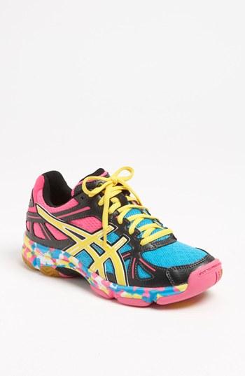Asics 'gel-flashpoint' Volleyball Shoe (women) Black/ Neon Yellow/ Hot Pink