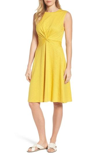 Women's Caslon Twist Front Knit Dress - Yellow