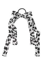 Cara Animal Print Satin Bow Ponytail Holder