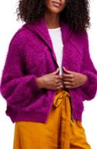 Women's Free People Furry Time Hooded Jacket - Pink