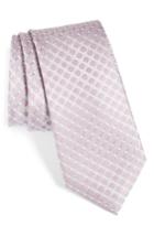 Men's Calibrate Forget Me Not Floral Silk Tie, Size - Pink