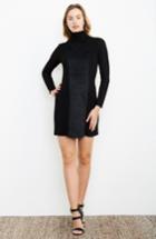 Women's Maternal American Turtleneck Maternity Dress - Black