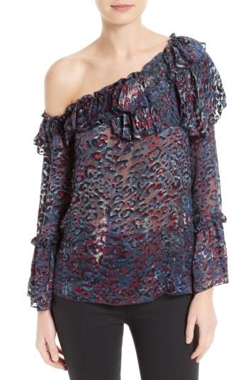 Women's Iro Barrowl Ruffle One-shoulder Top Us / 34 Fr - Blue