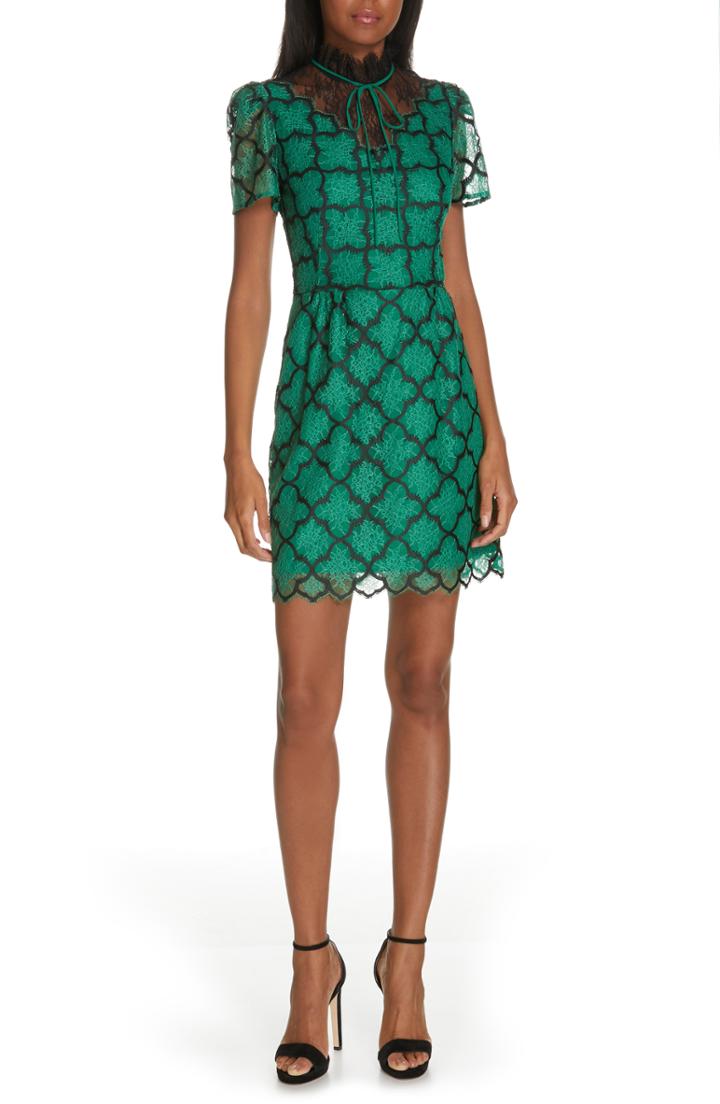 Women's Sandro Donia Lace Dress Us / 38 Fr - Green