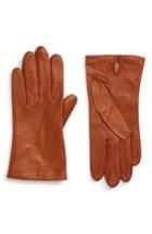 Women's Nordstrom Lambskin Leather Gloves - Brown