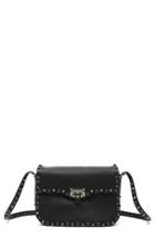 Valentino 'rockstud - Noir' Calfskin Leather Shoulder Bag -